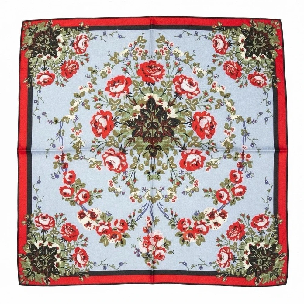 M.O.S.I Floral Satin‎ Scarf 34